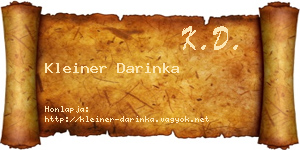 Kleiner Darinka névjegykártya